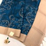 Sindhu (Viscoses silk) - Electric blue