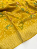 Amritha (Banarasi Paithani) - Sunshine yellow - Image 2