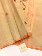 Leah (Embroidered tissue silk) - Dusty orange