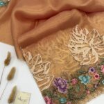 Madeleine (Pure Organza silk) - Sunset ember