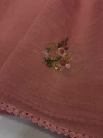 Samyuktha (Pure Organza-cotton blend) - Dusty peach - Image 4