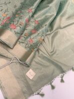 Iyla (Jaquard woven silk) - Mint green - Image 2