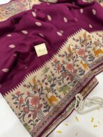 Aaradhana (Paithani Heritage silk) - Deep wine