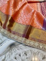 Sukhi (saree) - Orange - Image 6