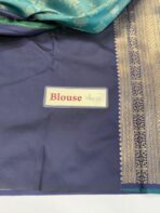 Kanimozhi (Semi silk saree) - Peacock green - Image 3