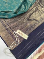 Kanimozhi (Semi silk saree) - Peacock green - Image 2