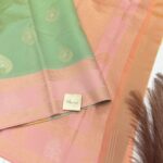 Thaaragai (Semi silk saree) - Mint & Ice pink
