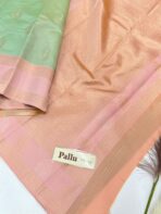 Thaaragai (Semi silk saree) - Mint & Ice pink - Image 4