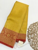 Meenakshi (Kanchi silk-blend) - Yellow & Red
