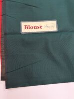 Aurelia (Soft tissue silk) - Red & Bottle green - Image 5