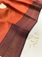 Aurelia (Soft tissue silk) - Orange & Wine - Image 3