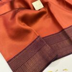 Aurelia (Soft tissue silk) - Orange & Wine