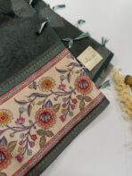 Lilah ( Tissue Banasari) - Deep moss green - Image 2