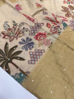 Meghna (Mursh silk) - Dusty yellow - Image 2