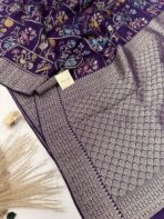 Amritha (Banarasi Paithani) - Twilight purple - Image 4