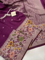 Paithani Heritage silk - Grape Wine