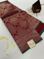 Meyyazhagi (Semi silk saree) - Maroon - Image 2