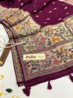 Aaradhana (Paithani Heritage silk) - Deep wine - Image 5