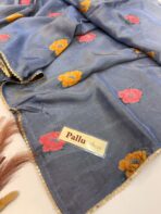 Madhubala (Butterflow Viscose) - Indigo blue - Image 3