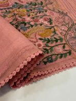 Samyuktha (Pure Organza-cotton blend) - Dusty peach