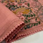 Samyuktha (Pure Organza-cotton blend) - Dusty peach