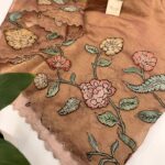 Amudhini (Appliqué tissue) - Dusty peach