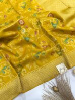 Amritha (Banarasi Paithani) - Sunshine yellow