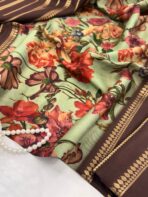 Nityakalyani (Pure Viscose) - Brown n Green - Image 2