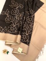 Sindhu (Viscoses silk) - Midnight black