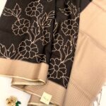 Sindhu (Viscoses silk) - Midnight black