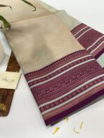 Aurelia (Soft tissue silk) - Ice blue & Magenta