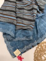 Aathmika (Handloom Tussar) - Earl blue