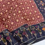 Monica (Katha embroidered Chanderi) - Dusty rose