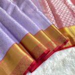 Sukhi (saree) - Lilac & Red