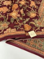 Monica (Katha embroidered Chanderi) - Maroon - Image 2