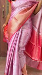 Sukhi (saree) - Pink & Red - Image 4