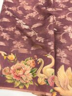 Mila (Tussar silk) - Mauve - Image 2