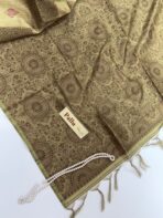 Paarijatham (Jute silk) - Moss green - Image 3