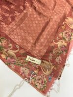 Mila (Tussar silk) - Peach - Image 3