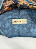 Monica (Katha embroidered Chanderi) - Navy - Image 4