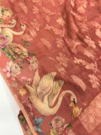 Mila (Tussar silk) - Peach - Image 2