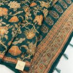 Monica (Katha embroidered Chanderi) - Green