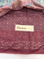 Monica (Katha embroidered Chanderi) - Deep teal - Image 4