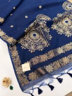 Bhavina (Silk cotton) - Navy blue