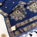Bhavina (Silk cotton) - Navy blue