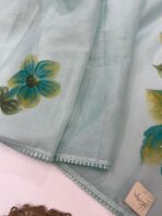 Blush & Bloom (Hand-painted Kota) - Blue - Image 4