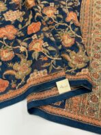 Monica (Katha embroidered Chanderi) - Navy - Image 2