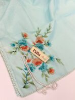 Blush & Bloom (Hand-painted Kota ) - Iris blue - Image 3