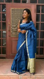 Aadhya (Silk cotton) - Royal blue