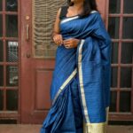 Aadhya (Silk cotton) - Royal blue